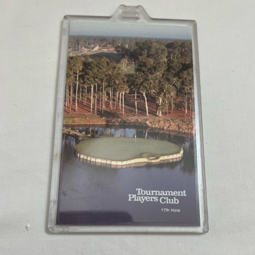 Tournament Players Club Golf Bag Tag Sawgrass Ponte Vedra FL 17th Hole Vintage